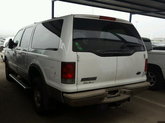 1FMSU45P64EA40338 - 2004 FORD EXCURSION WHITE photo 3