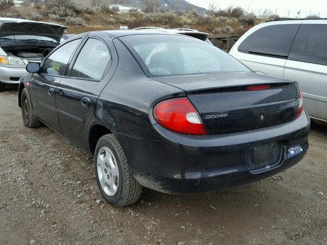 1B3ES26C12D507614 - 2002 DODGE NEON BLACK photo 3