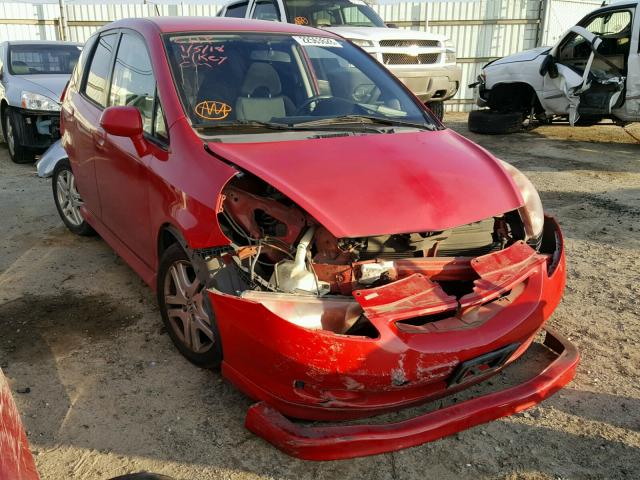 JHMGD38678S045478 - 2008 HONDA FIT SPORT RED photo 1