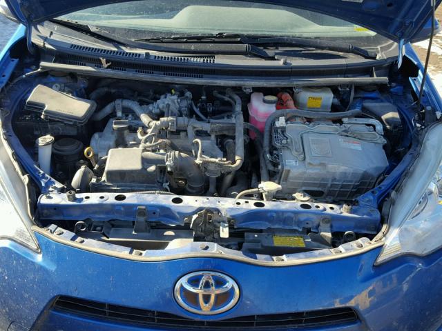 JTDKDTB34D1048350 - 2013 TOYOTA PRIUS C BLUE photo 7