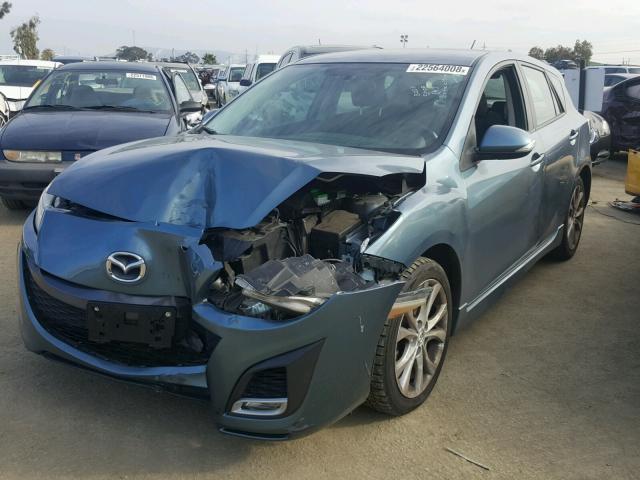 JM1BL1H68A1114080 - 2010 MAZDA 3 S BLUE photo 2