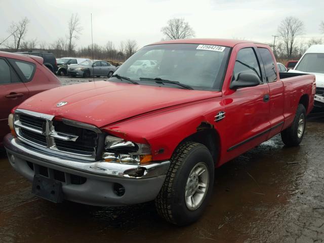 1B7GL22X0XS110525 - 1999 DODGE DAKOTA RED photo 2