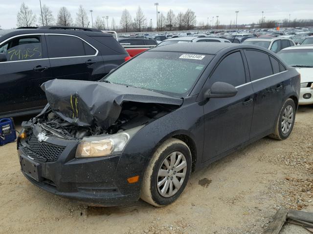 1G1PC5SH7B7117146 - 2011 CHEVROLET CRUZE LS BLACK photo 2