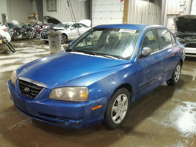 KMHDN46DX4U858445 - 2004 HYUNDAI ELANTRA GL BLUE photo 2