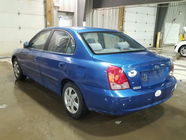 KMHDN46DX4U858445 - 2004 HYUNDAI ELANTRA GL BLUE photo 3