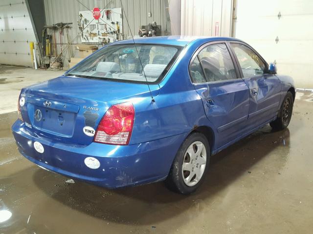 KMHDN46DX4U858445 - 2004 HYUNDAI ELANTRA GL BLUE photo 4