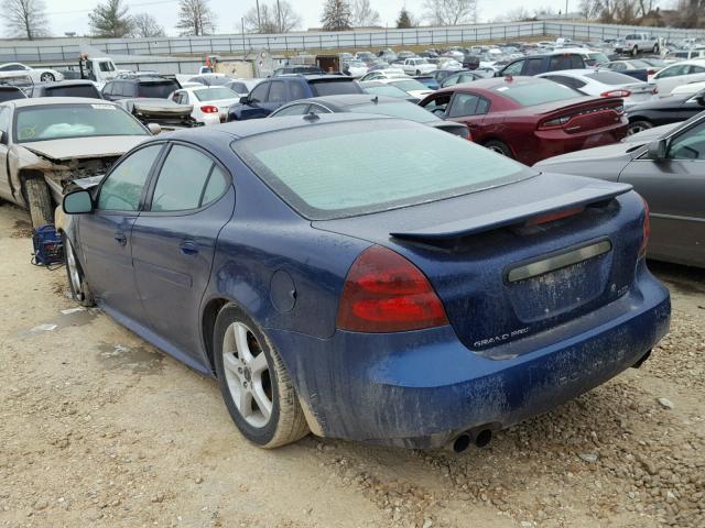 2G2WR524X41352904 - 2004 PONTIAC GRAND PRIX BLUE photo 3