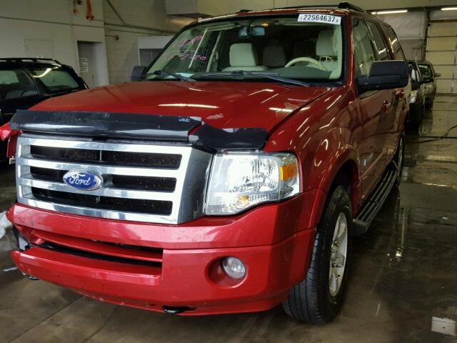 1FMFU16518LA32713 - 2008 FORD EXPEDITION RED photo 2