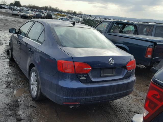 3VWDP7AJ3DM278551 - 2013 VOLKSWAGEN JETTA SE BLUE photo 3