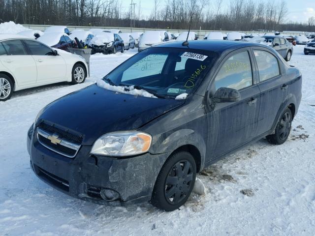 KL1TG5DE8BB208718 - 2011 CHEVROLET AVEO LT BLACK photo 2