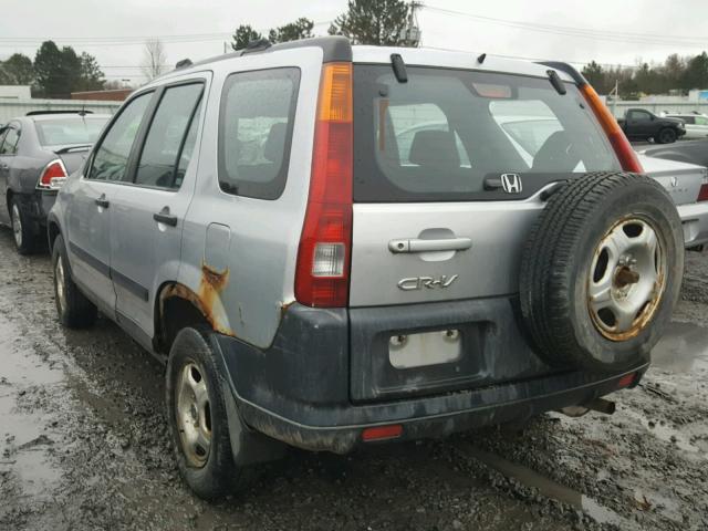 JHLRD68463C004937 - 2003 HONDA CR-V LX SILVER photo 3