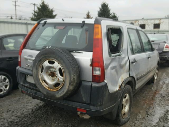 JHLRD68463C004937 - 2003 HONDA CR-V LX SILVER photo 4