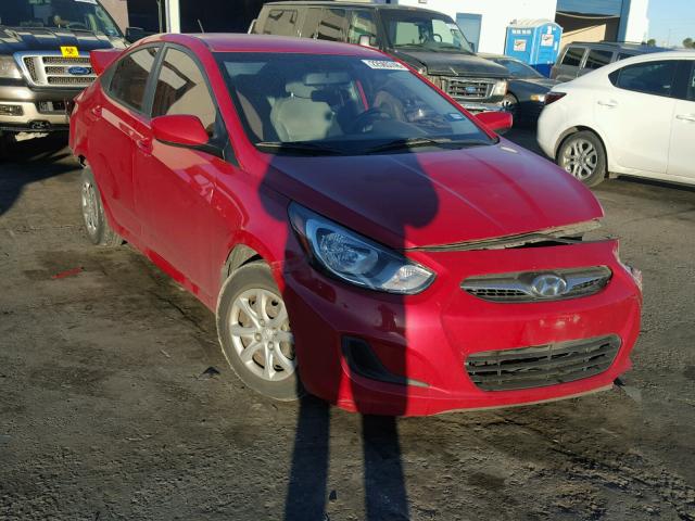 KMHCT4AEXCU252949 - 2012 HYUNDAI ACCENT GLS RED photo 1