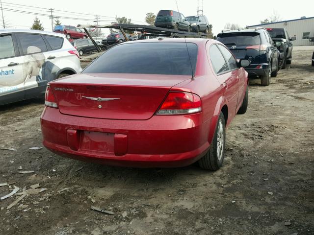 1C3EL46X66N176429 - 2006 CHRYSLER SEBRING RED photo 4