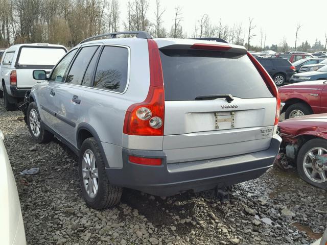 YV1CZ91H141099076 - 2004 VOLVO XC90 T6 SILVER photo 3