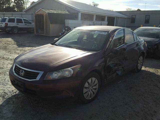 JHMCP26338C041687 - 2008 HONDA ACCORD LX MAROON photo 2