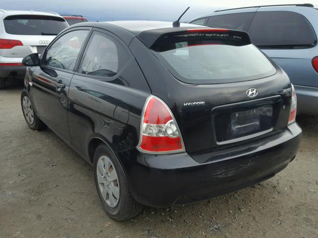 KMHCM36C68U091666 - 2008 HYUNDAI ACCENT GS BLACK photo 3