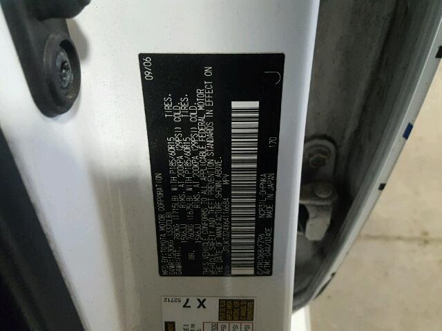 JTLKT324X64116684 - 2006 TOYOTA SCION XB 白色 照片 10