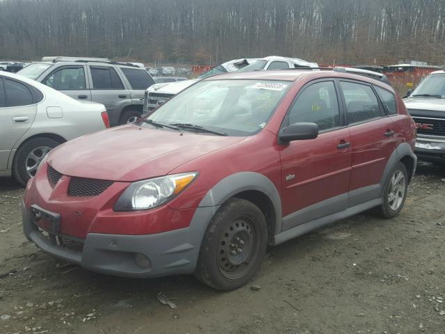 5Y2SL62804Z404696 - 2004 PONTIAC VIBE RED photo 2