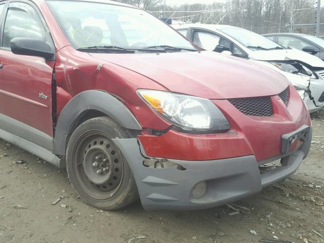 5Y2SL62804Z404696 - 2004 PONTIAC VIBE RED photo 9