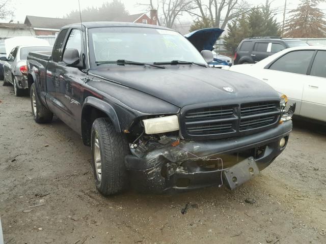 1B7GL22X21S112249 - 2001 DODGE DAKOTA BLACK photo 1