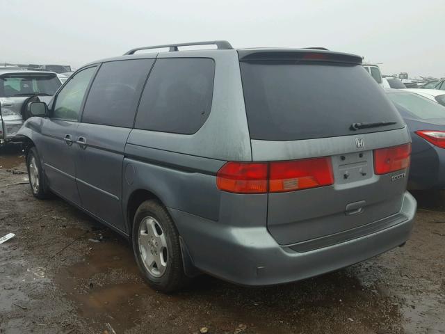 2HKRL1869YH579548 - 2000 HONDA ODYSSEY EX BLUE photo 3