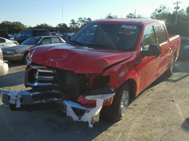 1FTEW1C83HKE32772 - 2017 FORD F150 SUPER RED photo 2