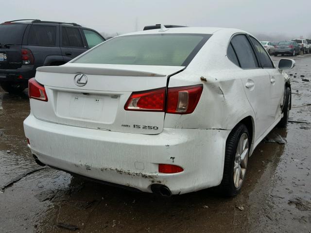 JTHCF5C28B5044791 - 2011 LEXUS IS 250 WHITE photo 4