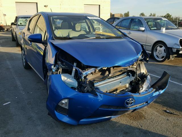 JTDKDTB35E1564508 - 2014 TOYOTA PRIUS C BLUE photo 1