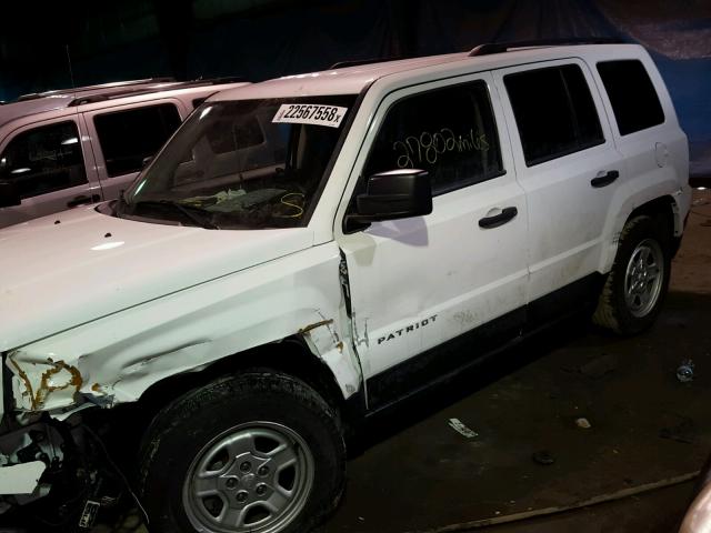 1C4NJPBA2ED785445 - 2014 JEEP PATRIOT SP WHITE photo 9