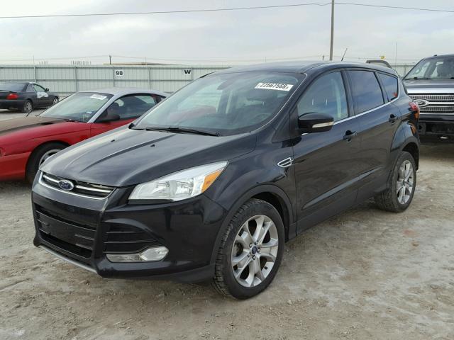 1FMCU0HX4DUA95353 - 2013 FORD ESCAPE SEL BLACK photo 2