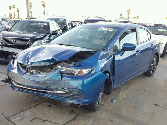 19XFB2F8XFE226642 - 2015 HONDA CIVIC EX BLUE photo 2