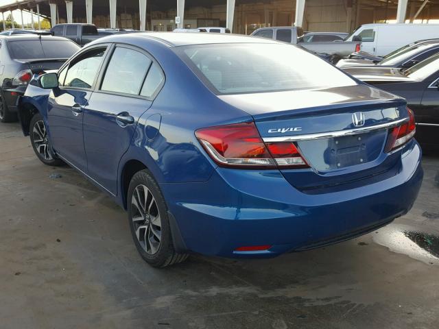 19XFB2F8XFE226642 - 2015 HONDA CIVIC EX BLUE photo 3