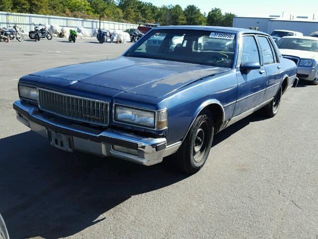 1G1BN51E9KA105191 - 1989 CHEVROLET CAPRICE CL BLUE photo 2