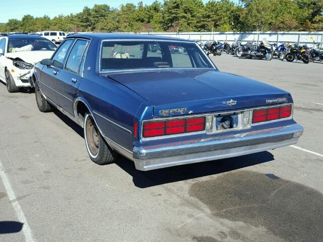 1G1BN51E9KA105191 - 1989 CHEVROLET CAPRICE CL BLUE photo 3