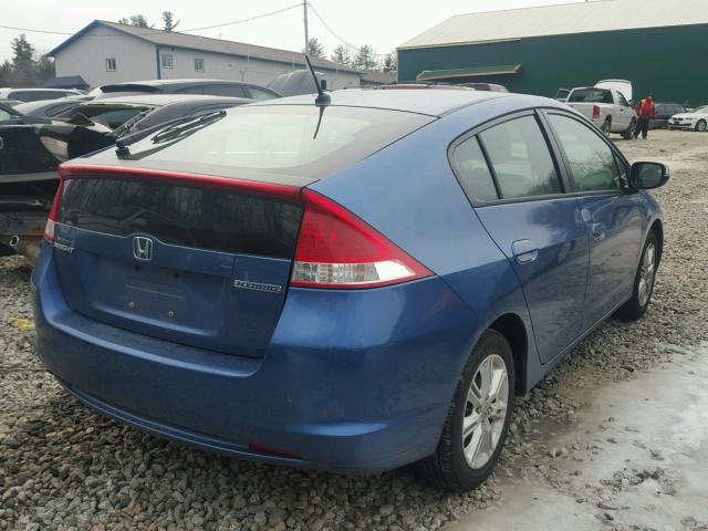 JHMZE2H7XAS027815 - 2010 HONDA INSIGHT EX BLUE photo 4