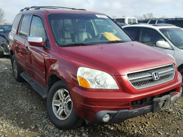 2HKYF18553H524520 - 2003 HONDA PILOT EXL RED photo 1