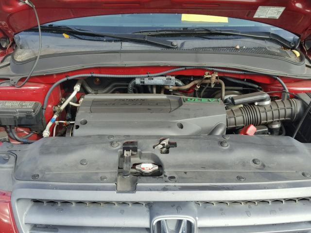 2HKYF18553H524520 - 2003 HONDA PILOT EXL RED photo 7