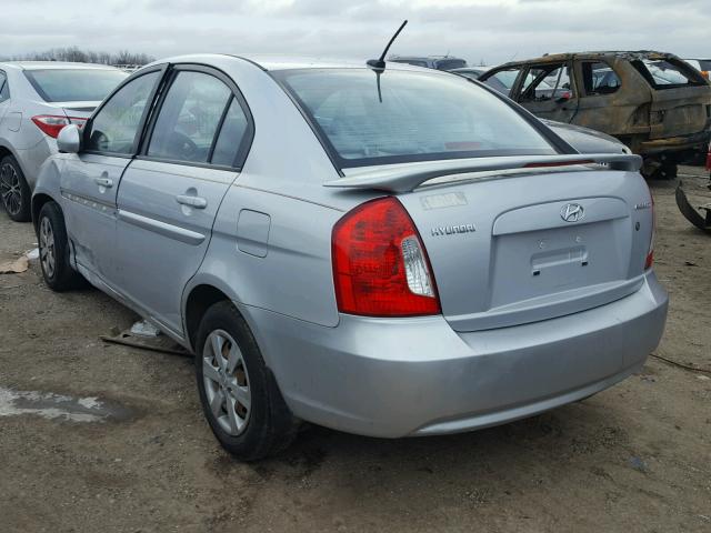 KMHCN46C89U302239 - 2009 HYUNDAI ACCENT GLS SILVER photo 3