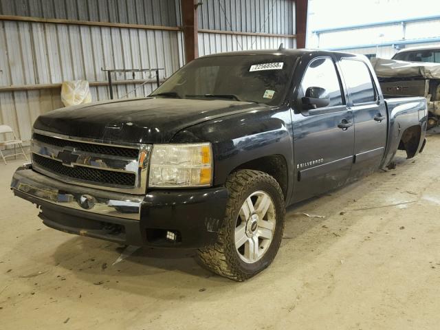 2GCEC13J771574262 - 2007 CHEVROLET SILVERADO BLACK photo 2