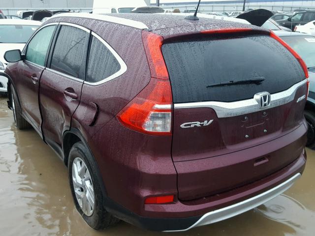 2HKRM4H78GH675564 - 2016 HONDA CR-V EXL RED photo 3