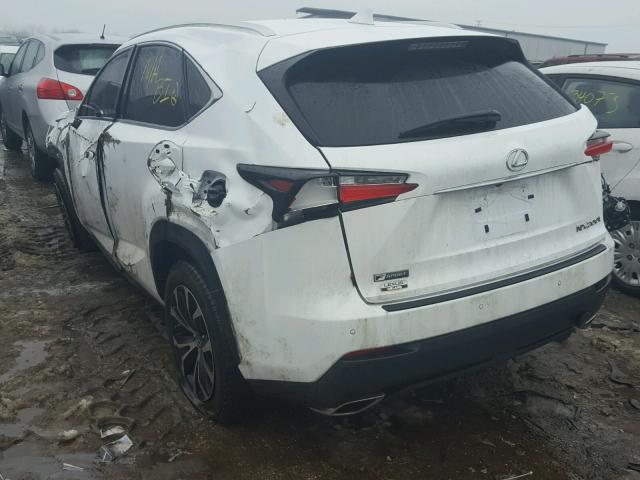 JTJBARBZ9H2138798 - 2017 LEXUS NX 200T WHITE photo 3