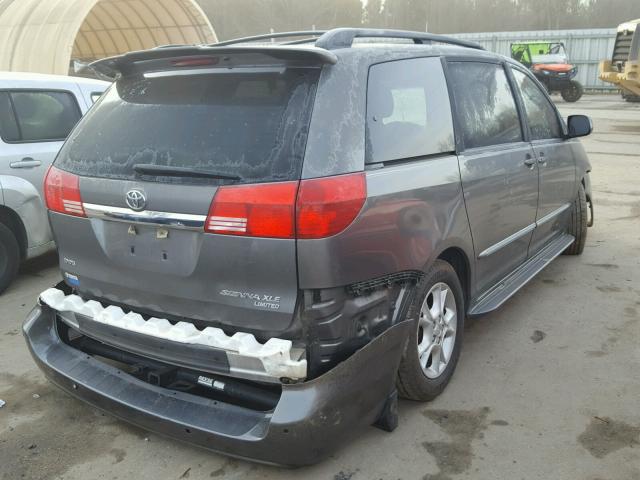 5TDZA22C44S056405 - 2004 TOYOTA SIENNA XLE GRAY photo 4