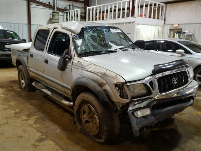 5TEGM92N02Z129455 - 2002 TOYOTA TACOMA DOU SILVER photo 1