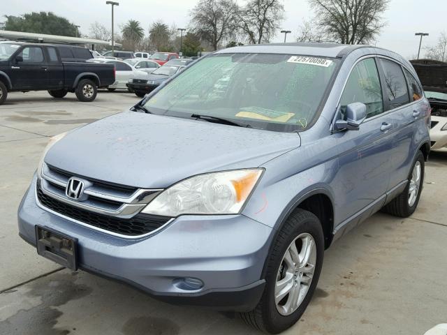 JHLRE4H79BC012203 - 2011 HONDA CR-V EXL BLUE photo 2