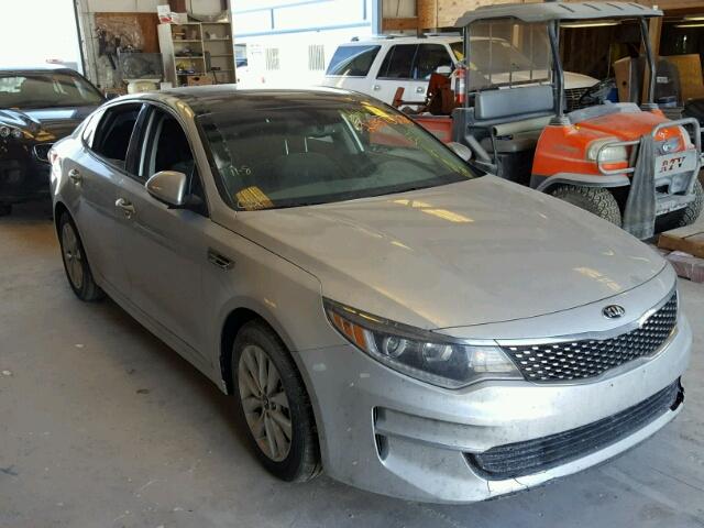 5XXGU4L31JG201048 - 2018 KIA OPTIMA EX SILVER photo 1