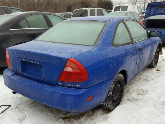 JA3AY11A52U020507 - 2002 MITSUBISHI MIRAGE DE BLUE photo 4