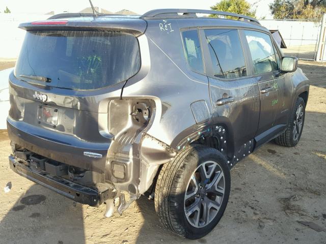 ZACCJABT0GPC52696 - 2016 JEEP RENEGADE L GRAY photo 4