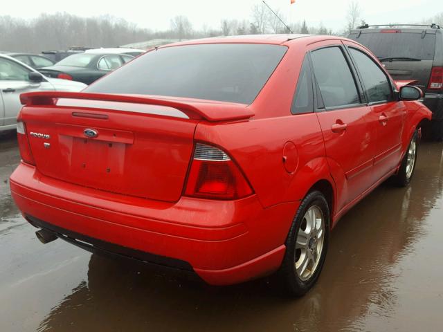 1FAHP38Z87W286728 - 2007 FORD FOCUS ST RED photo 4