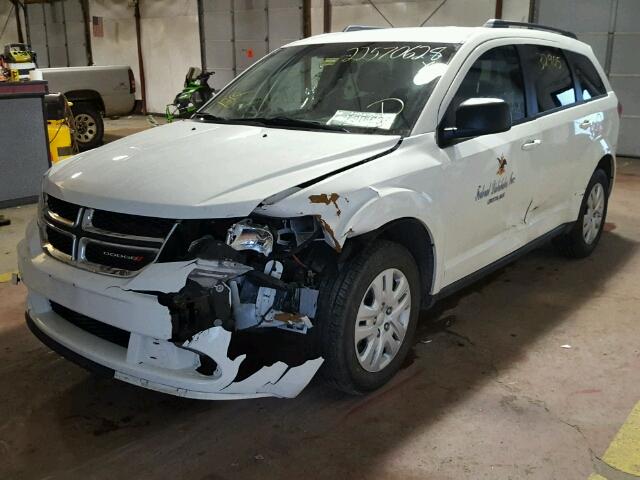 3C4PDCABXFT540438 - 2015 DODGE JOURNEY SE WHITE photo 2